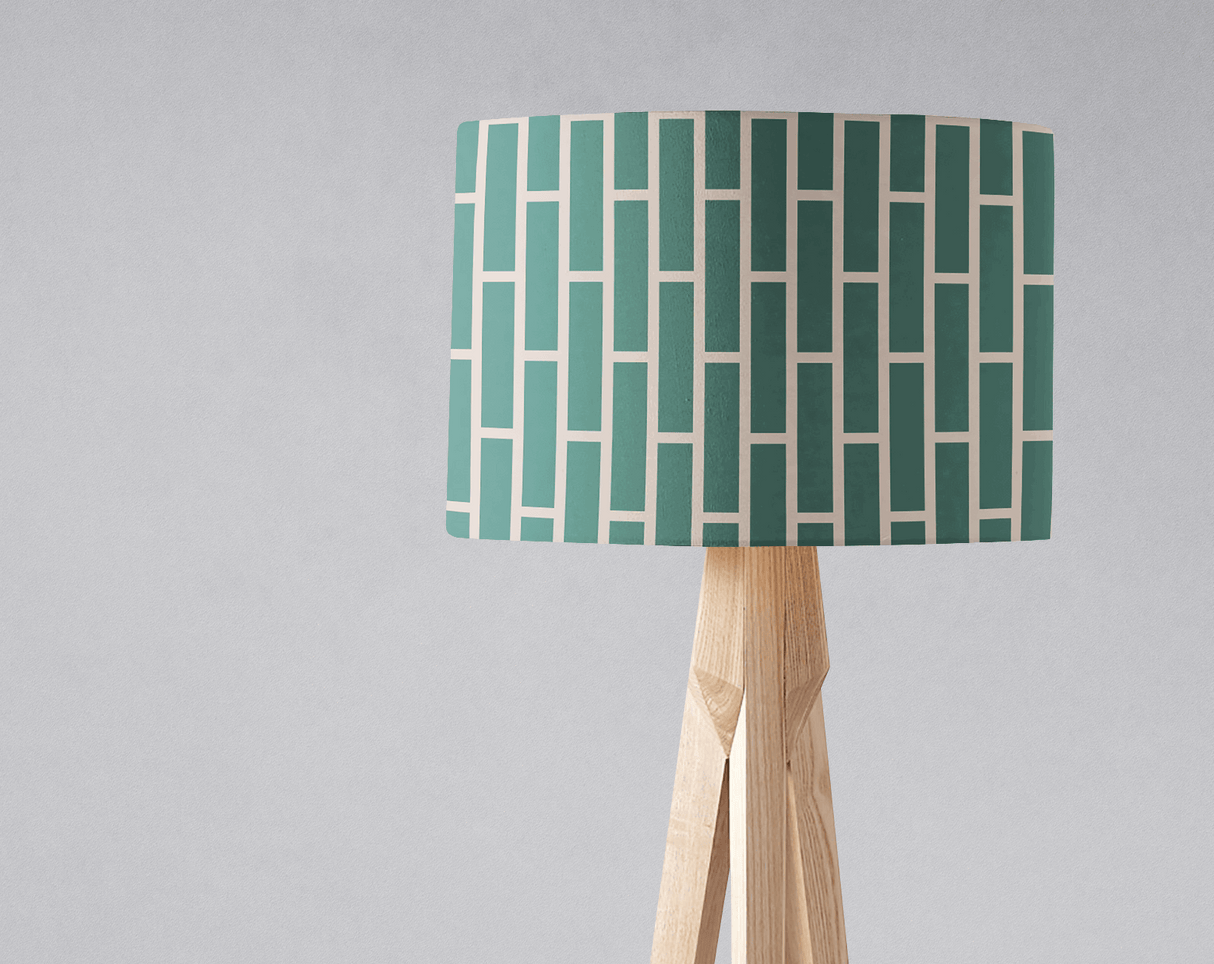 Stylish green patterned lampshade from Shadow Bright for modern home decor