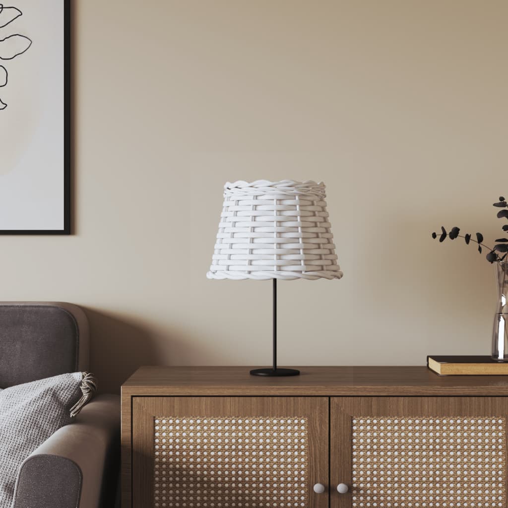 vidaXL White Lampshade on a Modern Table Lamp in a Stylish Living Room Setting