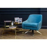 Orsina Quartz Tray on a stylish table alongside a plush blue chair for elegant decor
