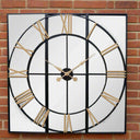 Shades 4 Seasons Large Metal Wall Clock with Roman Numerals BLACK Shades 4 Seasons