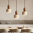 Light My House Pendant Light Trio Featuring Attractive Concrete and Wood Design for Modern Interiors