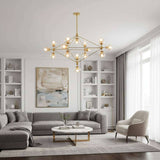 Abira Fifteen Arm Gold Finish Pendant Light Orsina