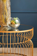 Orsina Avantis Round Side Table with Stylish Gold Finish Orsina