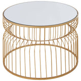 Orsina Avantis Round Side Table with Stylish Gold Finish Orsina