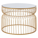 Orsina Avantis Round Side Table with Stylish Gold Finish Orsina