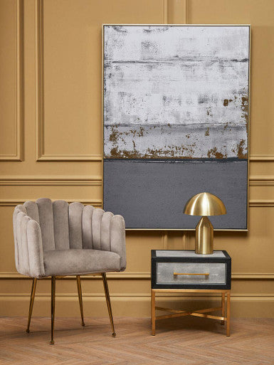 Astratto Grey and Gold Foil Wall Art Orsina