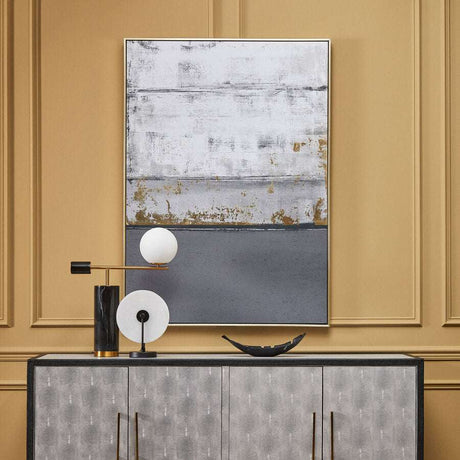 Astratto Grey and Gold Foil Wall Art Orsina