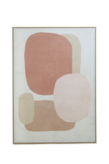 Abstract wall art by Orsina featuring soft pastel shapes in pink and beige tones