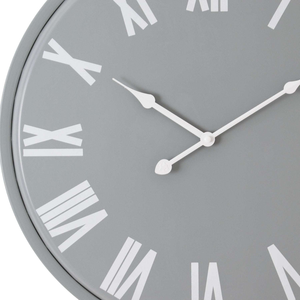 Shades 4 Seasons Large Gray Wall Clock with Roman Numerals Shades 4 Seasons