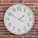 Shades 4 Seasons White Wall Clock with Clear Numerals WHITE METAL Shades 4 Seasons