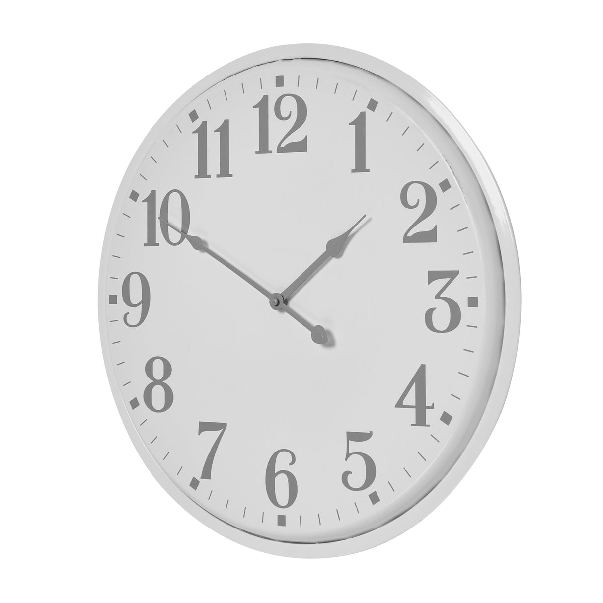 Shades 4 Seasons White Wall Clock with Clear Numerals Shades 4 Seasons