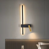 Elegant modern wall lamp with black and gold finish, ideal for stylish interior lighting