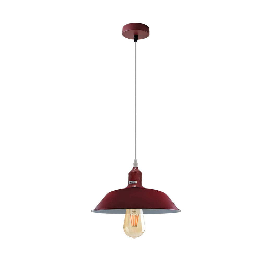 Modern Hanging Ceiling Lamp,LightShade Lighting Adjustable Pendant Light Burgandy with bulb Un-branded
