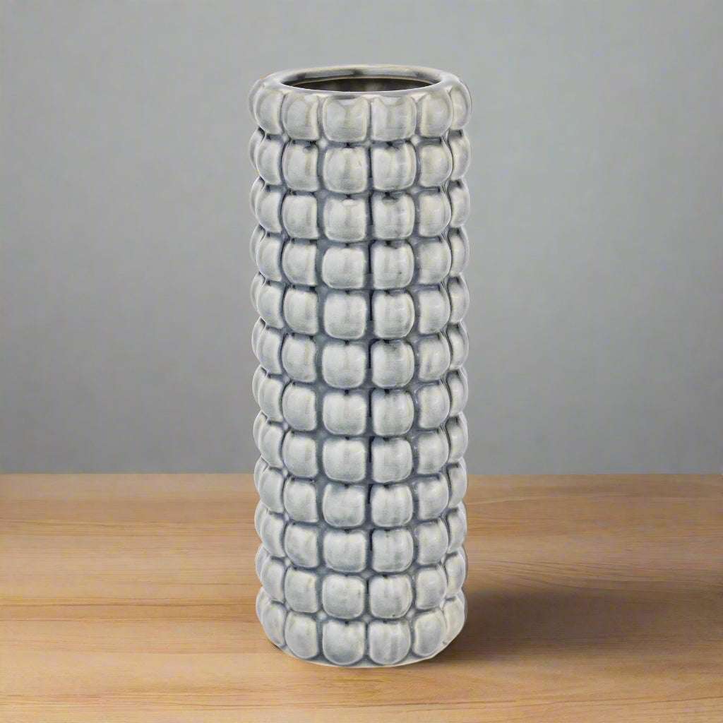 Seville Collection Grey Bubble Vase CERAMIC Shades 4 Seasons