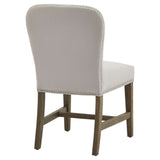 Shades 4 Seasons Beige Upholstered Dining Chair, Studded Shades 4 Seasons