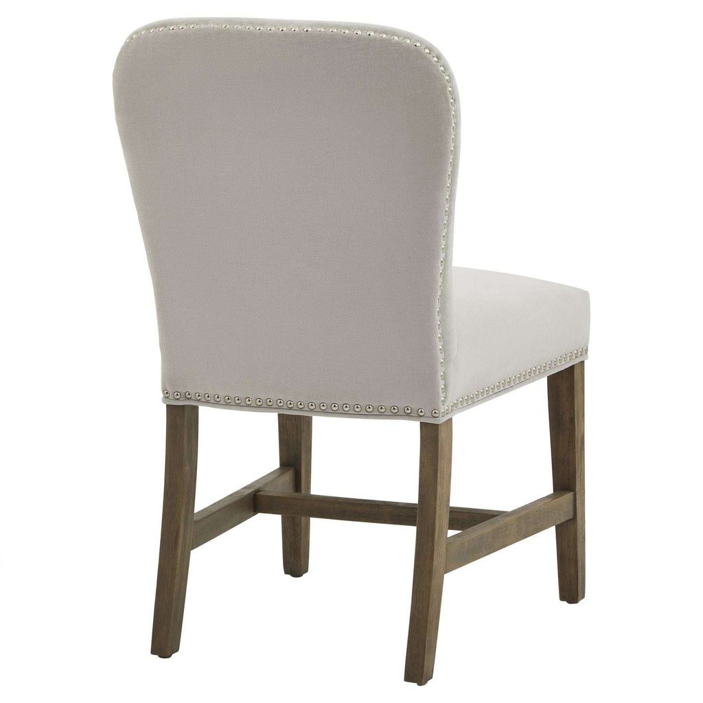 Shades 4 Seasons Beige Upholstered Dining Chair, Studded Shades 4 Seasons