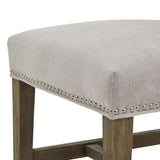 Shades 4 Seasons Beige Upholstered Dining Chair, Studded Shades 4 Seasons