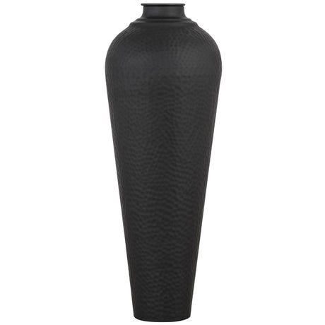 Matt Black Medium Hammered Vase With Lid Shades 4 Seasons