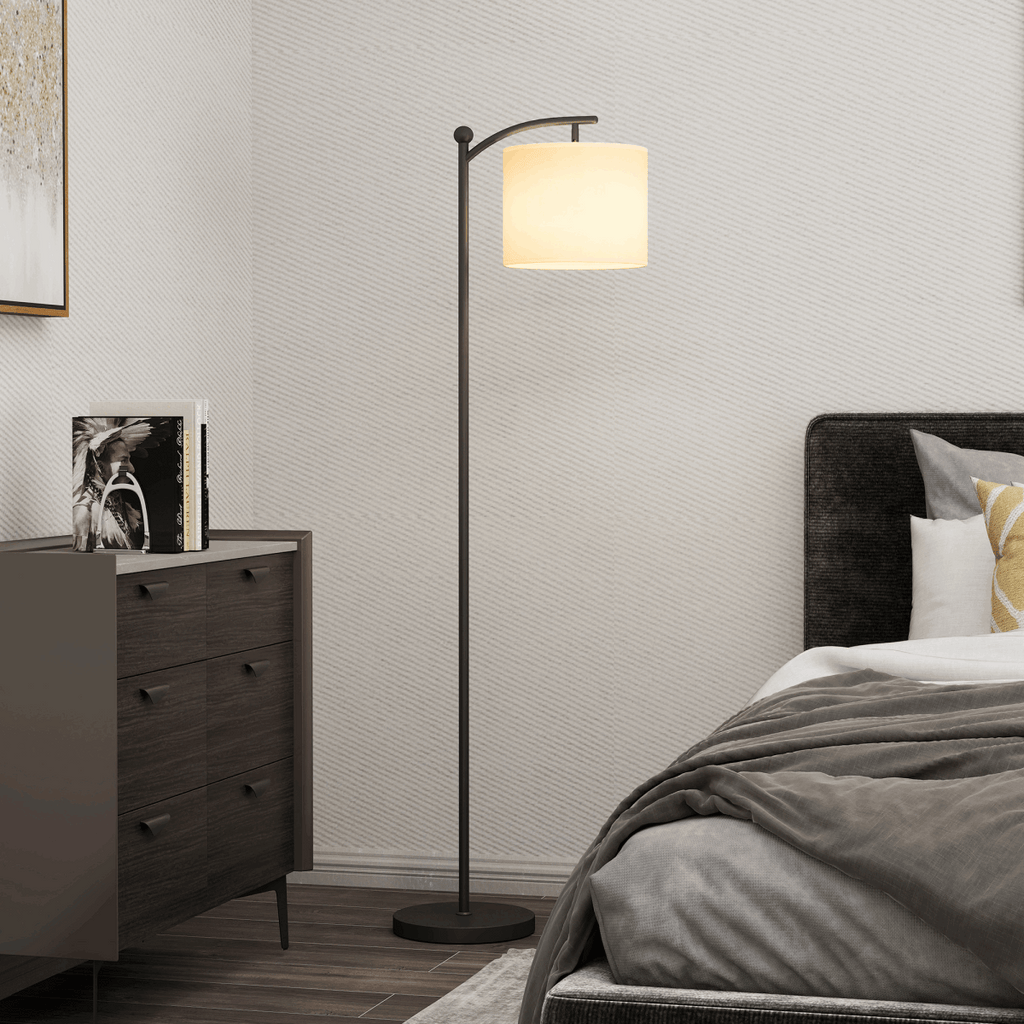 HOMCOM LED Floor Lamp with Dimmable Colours Temperature & Brightness, Black HOMCOM