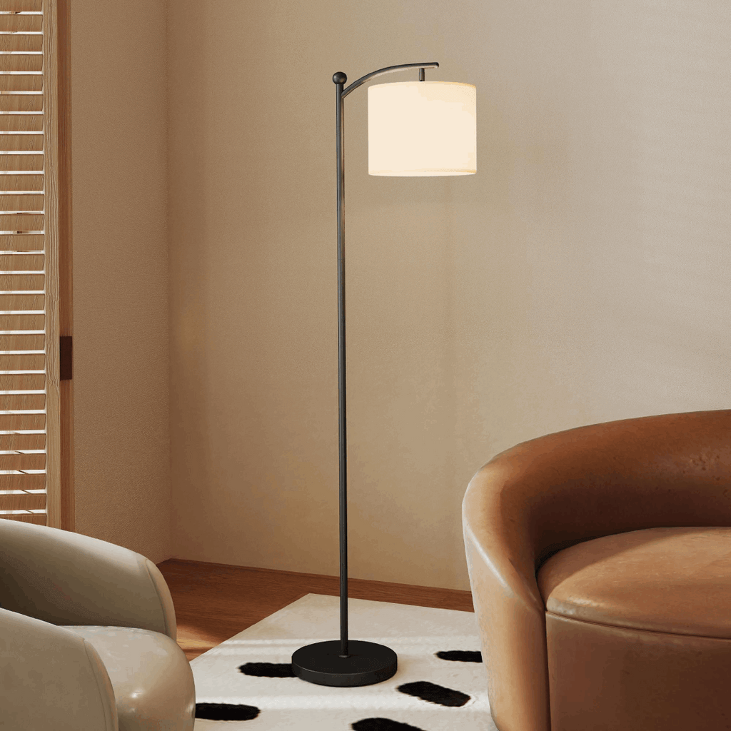 HOMCOM LED Floor Lamp with Dimmable Colours Temperature & Brightness, Black HOMCOM