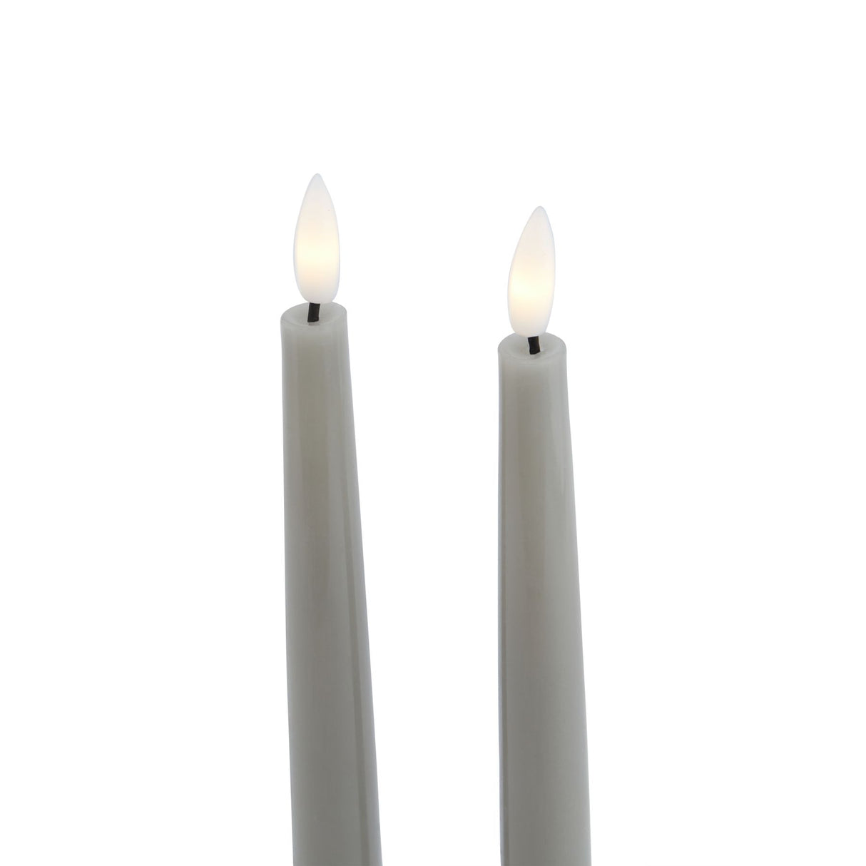 Luxe Collection Grey LED Wax Dinner Candles Shades 4 Seasons