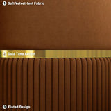 HOMCOM Round Pouffe, Storage Footstool with Cushioned Top HOMCOM