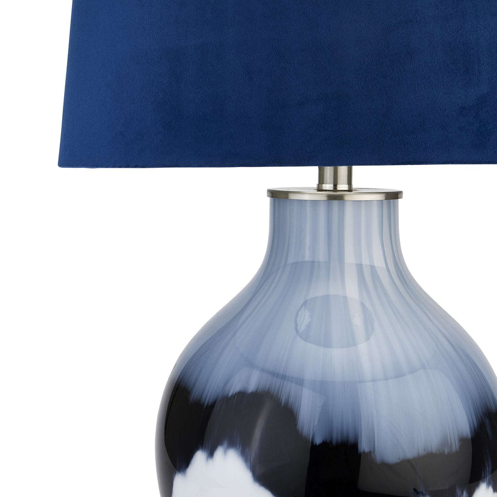 Shades 4 Seasons Navy Velvet Shade with Glass Base Table Lamp Shades 4 Seasons