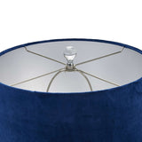 Shades 4 Seasons Navy Velvet Shade with Glass Base Table Lamp Shades 4 Seasons