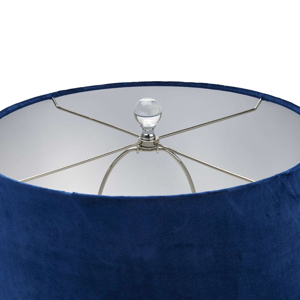Shades 4 Seasons Navy Velvet Shade with Glass Base Table Lamp Shades 4 Seasons