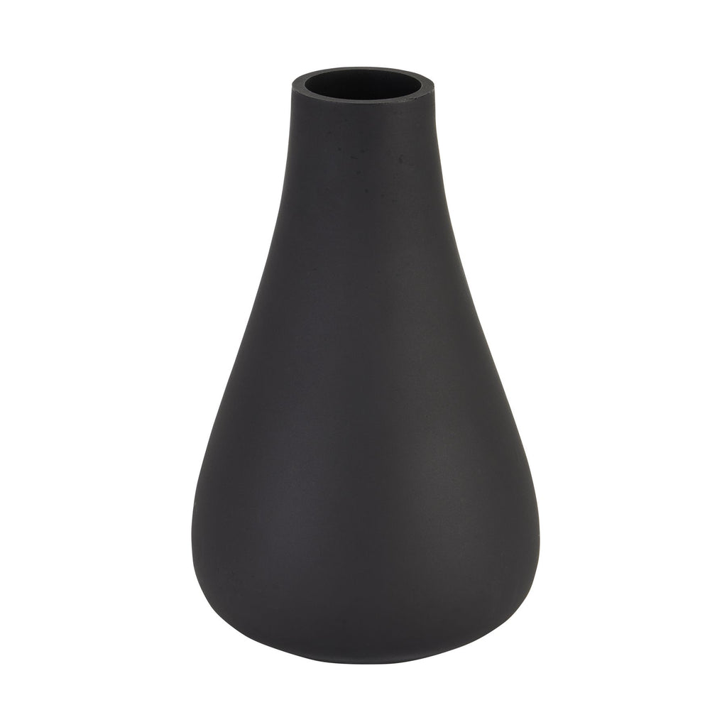 Shades 4 Seasons Matte Black Tapered Glass Vase Set BLACK GLASS Shades 4 Seasons