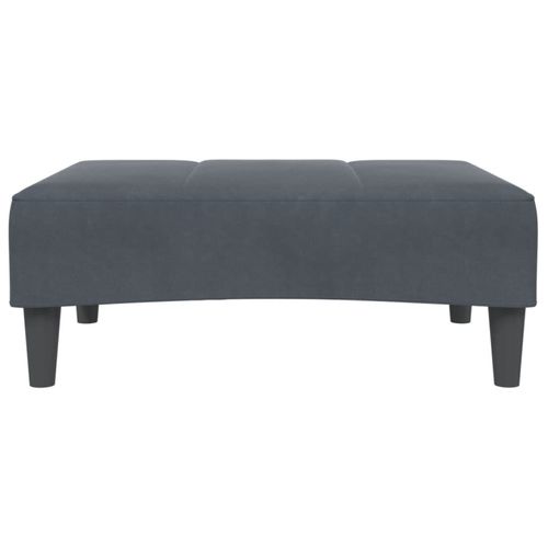 vidaXL Velvet Footstool Light Grey 77x55x31 cm vidaXL