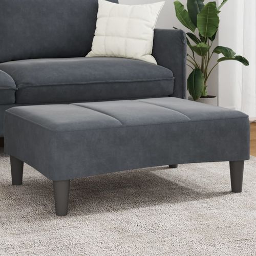 vidaXL Velvet Footstool Light Grey 77x55x31 cm dark grey vidaXL