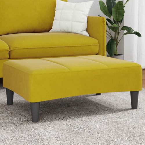 vidaXL Velvet Footstool Light Grey 77x55x31 cm vidaXL