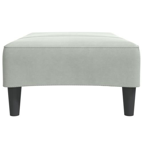vidaXL Velvet Footstool Light Grey 77x55x31 cm vidaXL