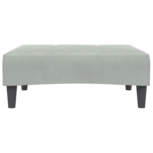 vidaXL Velvet Footstool Light Grey 77x55x31 cm vidaXL