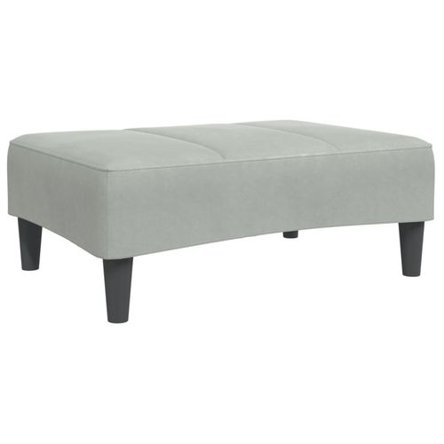 vidaXL Velvet Footstool Light Grey 77x55x31 cm vidaXL