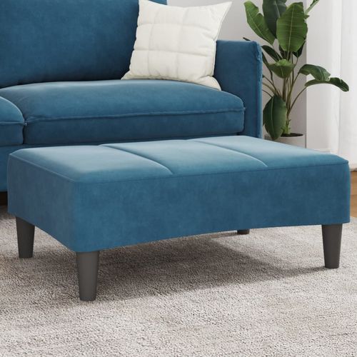 vidaXL Velvet Footstool Light Grey 77x55x31 cm vidaXL