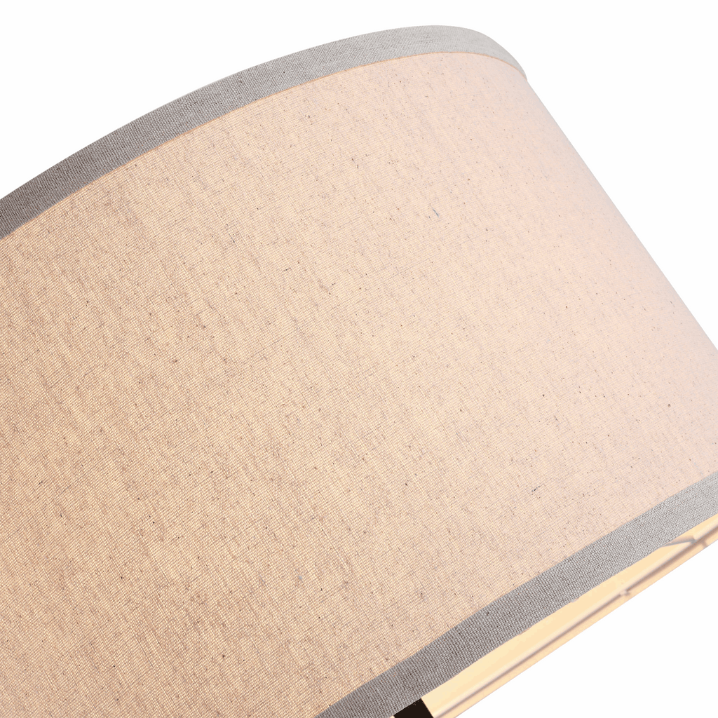 Rubber Wood Tripod Floor Lamp Beige HOMCOM