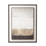 Extra Large Moderno Painting On Linen Mounted In Frame BROWN WOOD Shades 4 Seasons