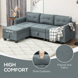 Wise Galleria Modular Sofa with thick cushions and flannel-feel fabric for high comfort