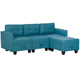 Wise Galleria Modular Sofa in teal with a sectional design and storage compartments