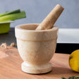 Orsina Marble Mortar and Pestle for Grinding Herbs and Spices in Kitchen