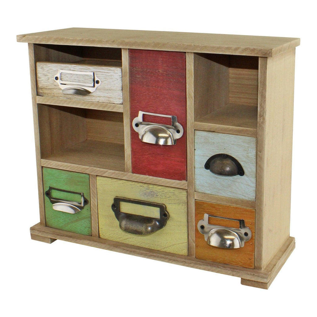 Multi Coloured Wooden Trinket Drawers Geko Products