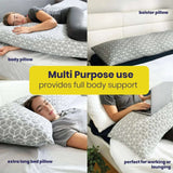 Brightr Sleep Body Pillow designed for full body support during pregnancy and lounging