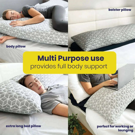 Brightr Sleep Body Pillow designed for full body support during pregnancy and lounging