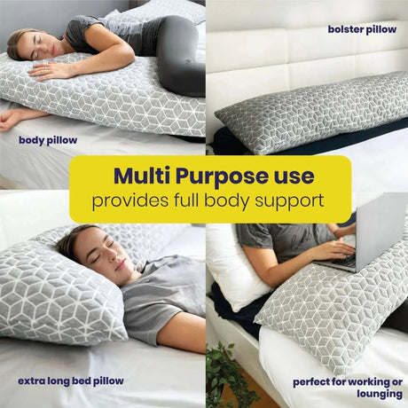 Brightr Sleep Body Pillow designed for full body support during pregnancy and lounging