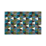 Orsina Multicoloured Rug featuring a geometric triangle pattern in vibrant shades