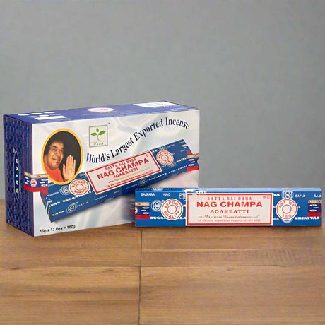 Set of 12 Packets of Nagchampa Incense Sticks by Satya N/A