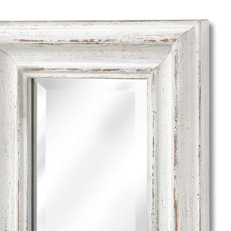 Antique White Frame Narrow Wall Mirror Shades 4 Seasons