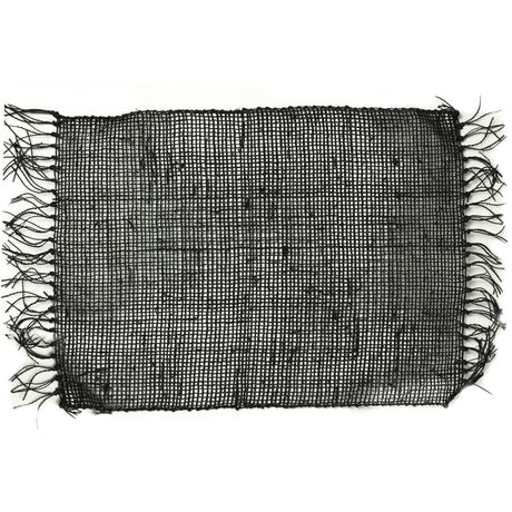 Seagrass Fringe Natural Placemat - Black AW-Dropship